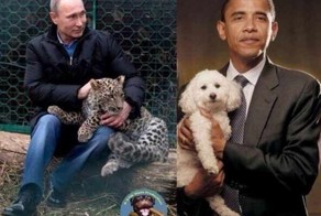 Путин против Обамы. Ирония российского правительства в Twitter