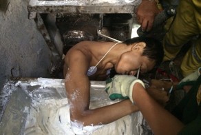 Мужчину зажевало в станок