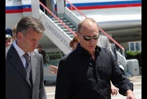 Путин прилетел в Севастополь. 13.08.2014