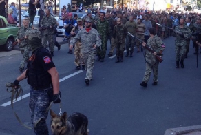 Марш пленных в Донецке 24.08.2014