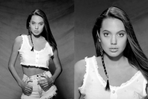 Однаиз первых фотосессий Анджелины Джоли