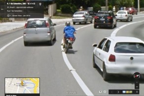 Google Street View заснял мотоаварию в Бразилии