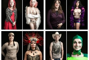 Артисты Балтиморского "Бурлеск-шоу" до и после перевоплощения в образы