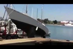 Спустили катер на воду