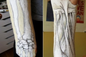 Творческие рисунки на гипсе  