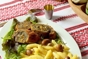 Украинская кухня. Крученики из печени и гетманский борщ