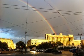 Радуга, просто радуга) Подняла настроение!