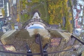 Заброшенная телебашня, подъем и прыжок