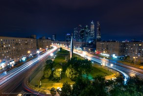 Ночная Москва с крыш.