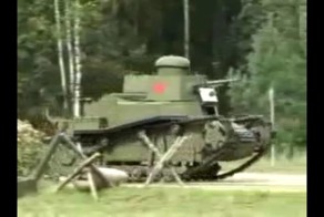 Первый Советский танк МС 1 на ходу 