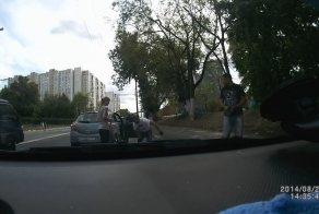 Разборка на дороге