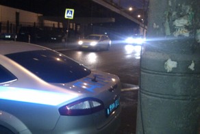 ДПС в центре Москвы. Пересечение Остоженки и Садового кольца