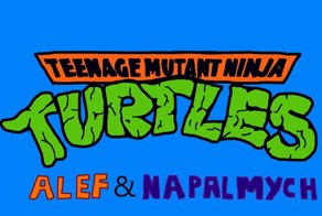 Заставка Черепашек Ниндзя, нарисованная в Painte