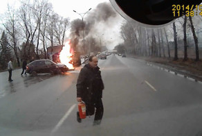 Авария с возгоранием