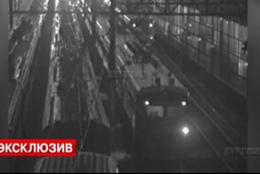 Угон и крушение электрички в Лобне был заснят на камеры видеонаблюдения