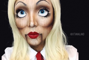 Примеры фантастически жуткого хэллоуинского макияжа