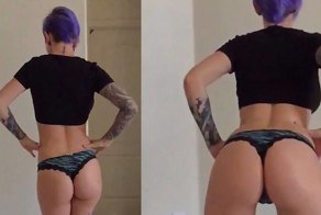 Тверкинг американской модели Сары X