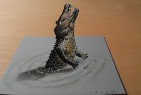 Рисуем крокодила в 3D