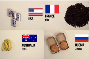 Сколько еды можно купить на $5 в разных странах