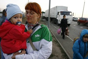 Украинские беженцы дошли до Страсбурга