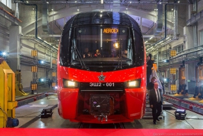 Новый двухэтажный поезд Аэроэкспресс 