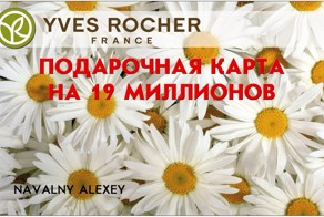 Навальный подарил жене сертификат на 19 млн рублей