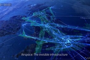 Трафик воздушных судов над Европой и Англией 