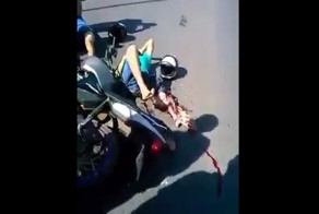 Мотоциклисту оторвало ногу