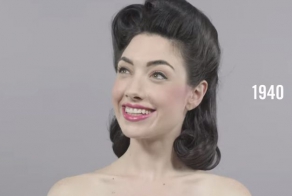 100-летняя история макияжа и причесок за одну минуту