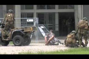 Тренировка настоящих солдат