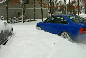 На Audi S4 по снегу