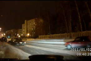 Классику развернуло на дороге