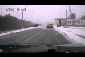 Авария из-за гаишников