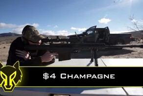 Снайпер открыл шампанское винтовкой