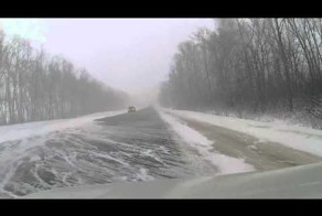 Мицубиси убралась с дороги в кювет под Мокшаном