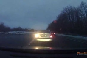 Въехал в зад. Трасса М5 03.01.2015