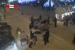 Бешенная лошадь затоптала женщин