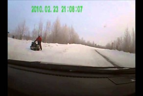 Авария со снегоходом