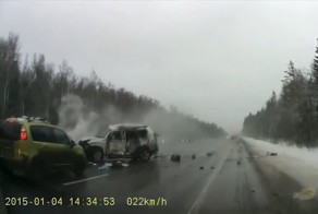 Подборка аварий и ДТП за январь