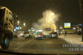 Летчик влетел в троллейбус