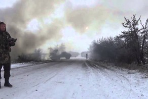 Видео с передовой Дебальцевский котел