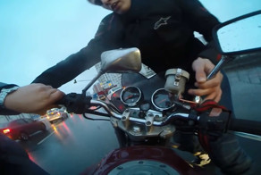 Зимняя мотоавария