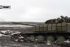 Эксклюзивные кадры зачистки Углегорска. На горизонте полыхает Дебальце