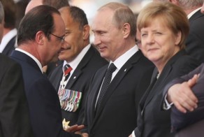 Встреча Путина с Оландом и Меркель.