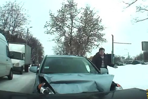 Поймал встречника!