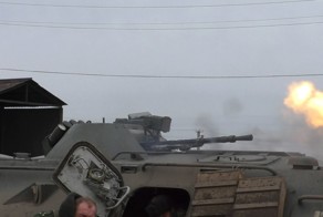 Отработали укроповские позиции из КПВТ, под Дебальцево!