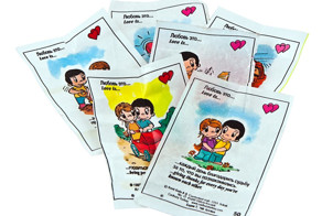 Коллекция вкладышей популярной жвачки &quot;Love is…&quot;