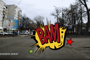 Падение на скутере снятое на видеорегистратор, 2015 год