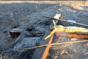 Украинские нехристи пожгли православные кресты