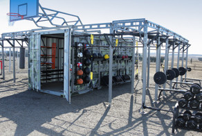 Полевой спортивный уголок в армии РФ